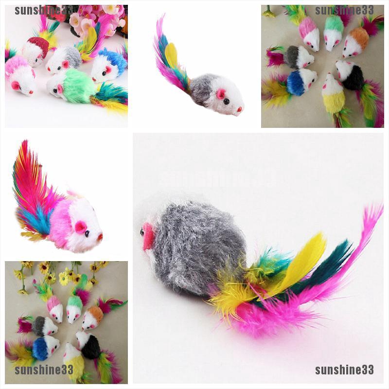 Đồ chơi chuột giả nhiều màu dễ thương cho mèo