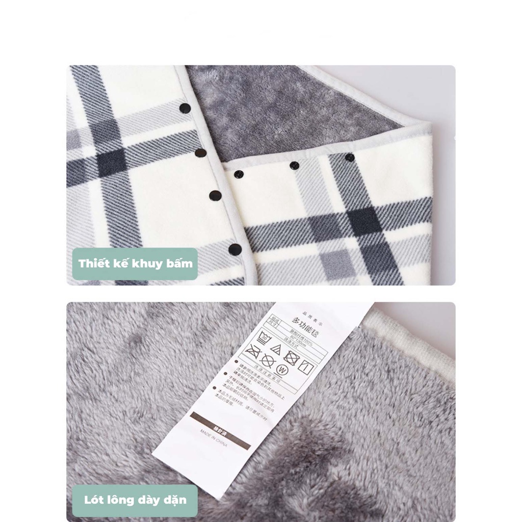 [Order] Chăn lông cừu giả áo đa năng 3 trong 1 dành cho nữ thích hợp dùng đi làm đi học (Có ảnh thật) | BigBuy360 - bigbuy360.vn