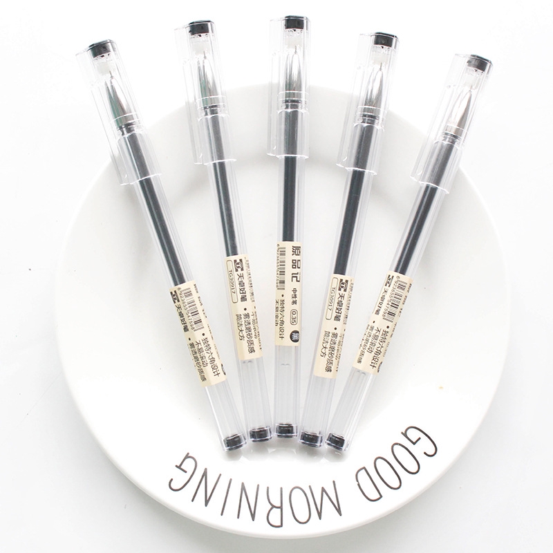 Bộ 6 Ruột Bút Mực Đen Kiểu MUJI Sáng Tạo