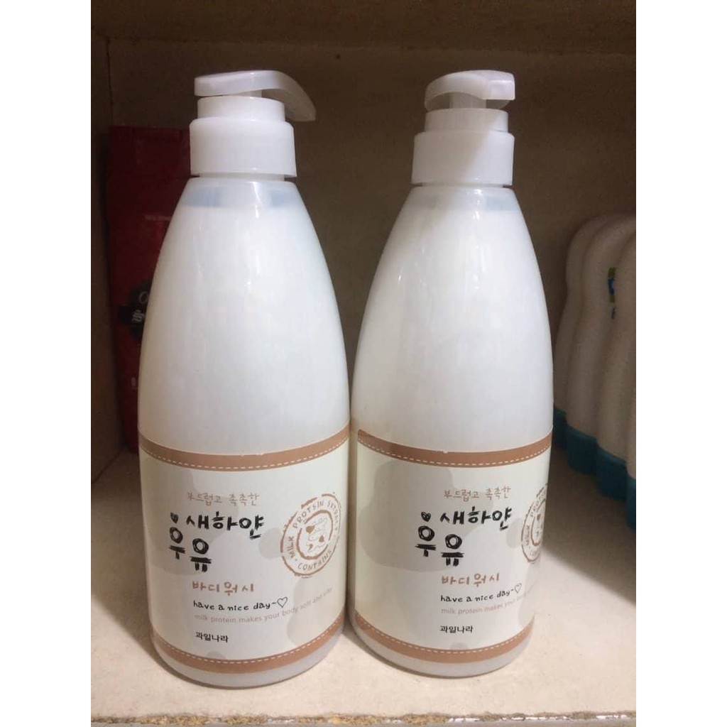 [Sữa tắm 100% Hàn Quốc] Sữa tắm trắng Welcos White Milk Body Wash 740 ml