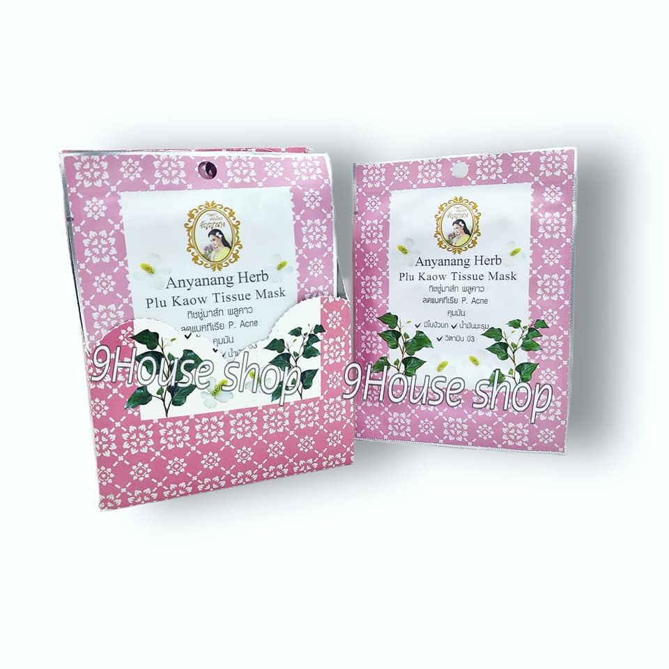 01 Mặt Nạ Diếp Cá Kiềm Dầu Giảm Mụn Anyanang Herb Plu Kaow Tissue Mask Thái Lan