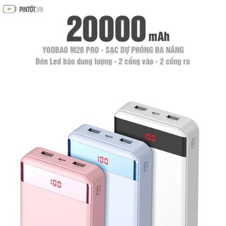 Pin yoobao M20pro 20000mah.hô trỡ sac nhah