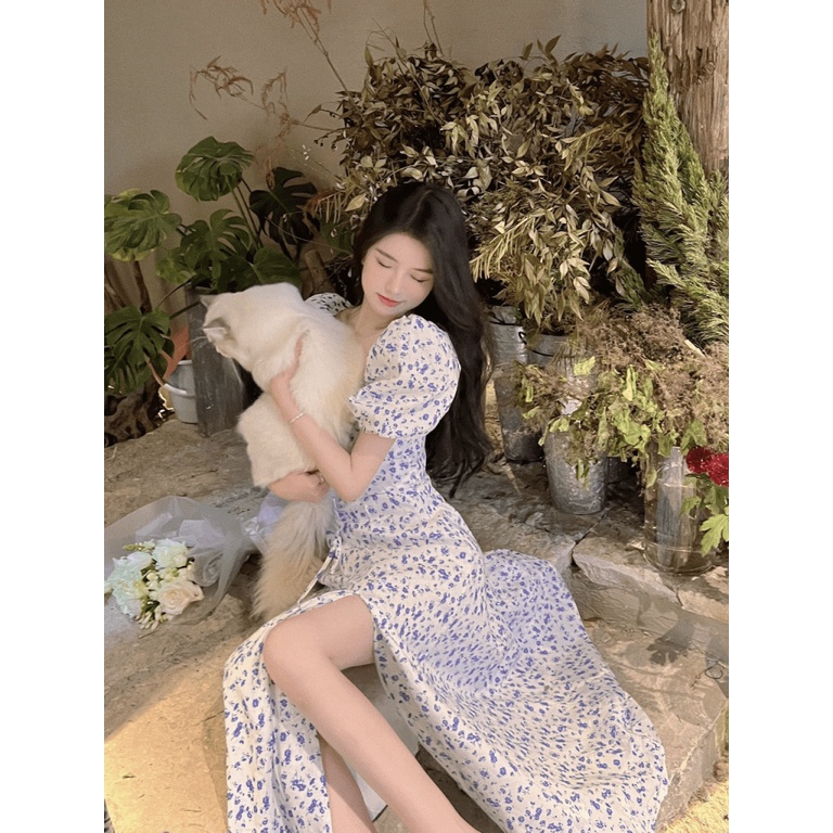 (MẪU MỚI) ĐẦM LỤA NỮ XẺ ĐÙI DÁNG DÀI TIỂU THƯ CÔNG CHÚA HÀNG THIẾT KẾ CỰC XINH PU HHP FASHION