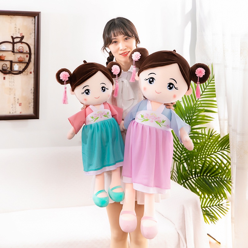 Búp Bê Công Chúa Anna Mặc Váy Hán Phục Nhồi Bông Dễ Thương