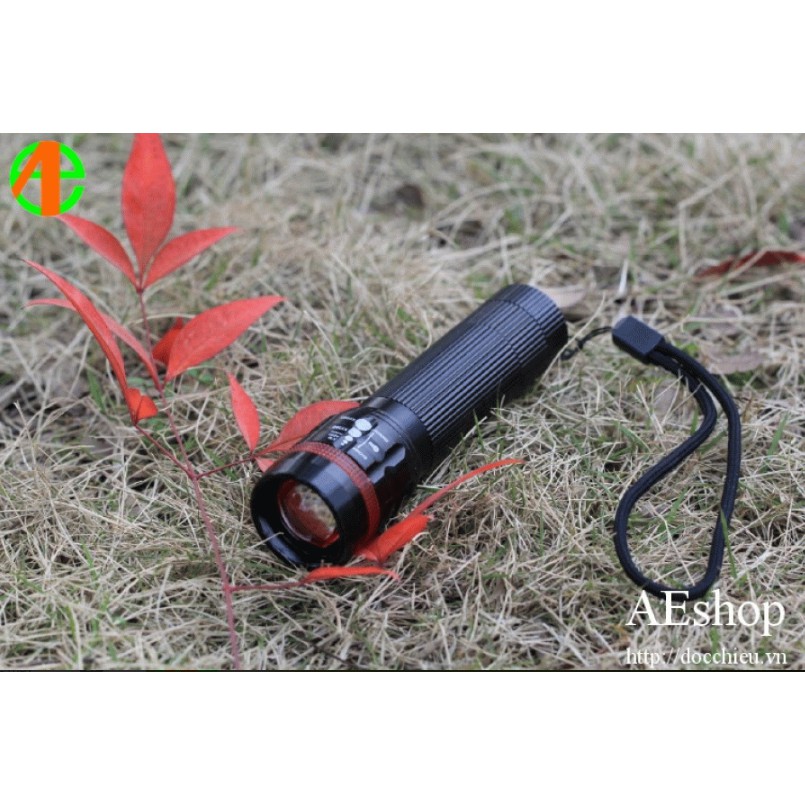 Đèn pin hợp kim nhôm dã ngoại siêu sáng đa dụng thấu kính lồi