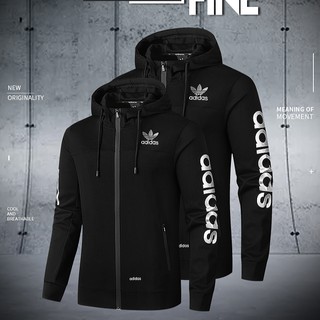 Áo Khoác Thể Thao Adidas Có Mũ Trùm Đầu Kiểu Dáng Đơn Giản Năng Động Thời Trang Dành Cho Cặp Đôi
