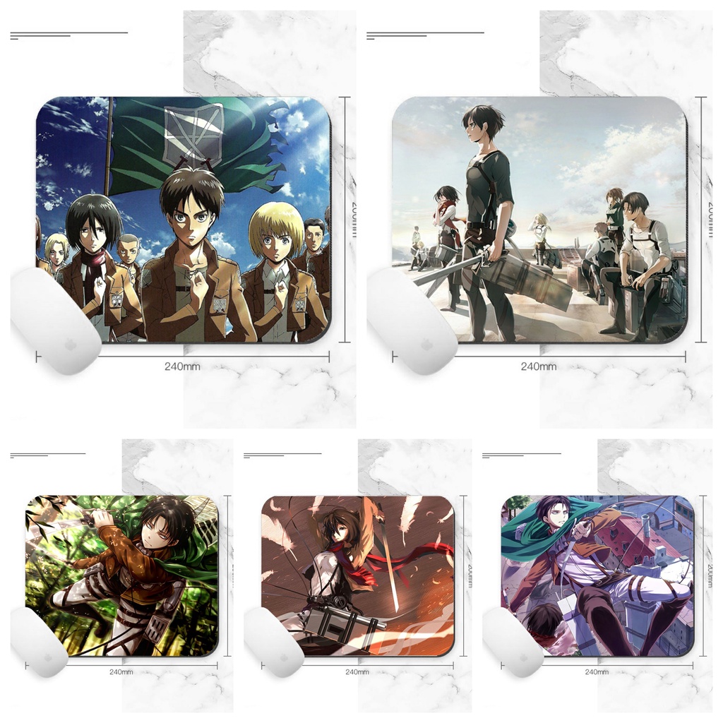 Miếng lót chuột IN HÌNH Attack on Titan Đại chiến Titan anime chibi tiện lợi xinh xắn