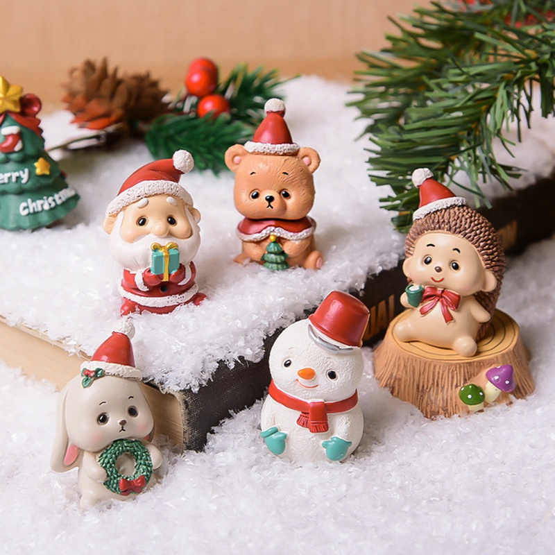 Tmdbyx Mô hình ông già nô en mini bằng nhựa dùng trang trí cây thông Giáng Sinh