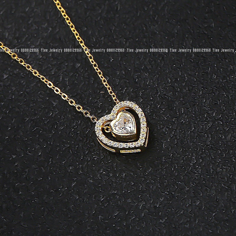 Dây chuyền bạc Tlee tim lồng mẫu DC004 bạc Ý cao cấp TleeJewelry D0222