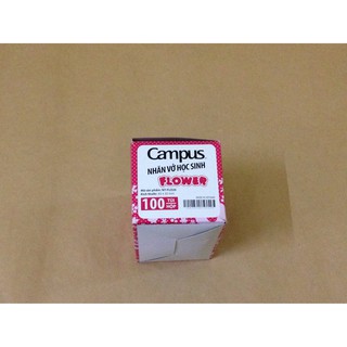 Nhãn Vở Campus - FLOWER (Hộp 100 túi)