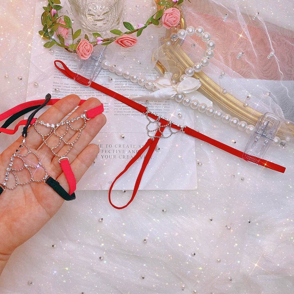 CK035 quần lót ren chữ t - Quần chíp lọt khe đính đá sexy -KellWang