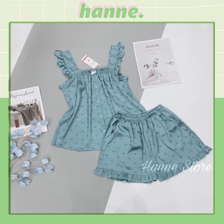 Bộ ngủ lụa gấm cánh tiên tiểu thư Đồ ngủ pijama mùa hè sang chảnh mát mẻ mặc nhà