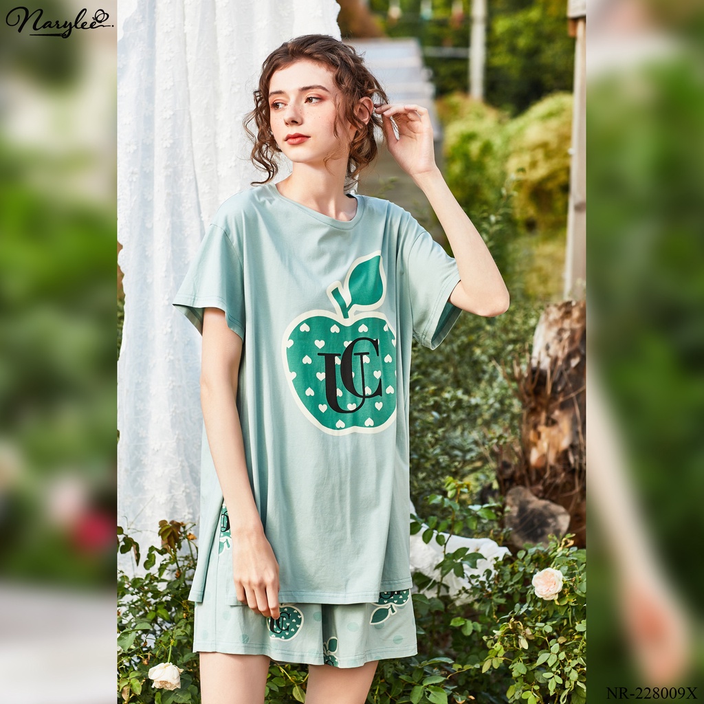 Đồ bộ mặc nhà nữ cao cấp Narylee áo cộc quần đùi chất cotton nhập khẩu mềm mịn chống tia UV kháng khuẩn mã NR - 228009