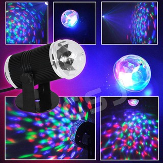 Đèn led xoay 7 màu hình trụ cảm ứng nhạc