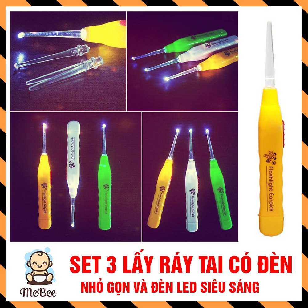 Combo 2 dụng cụ lấy ráy tai đèn LED phát sáng