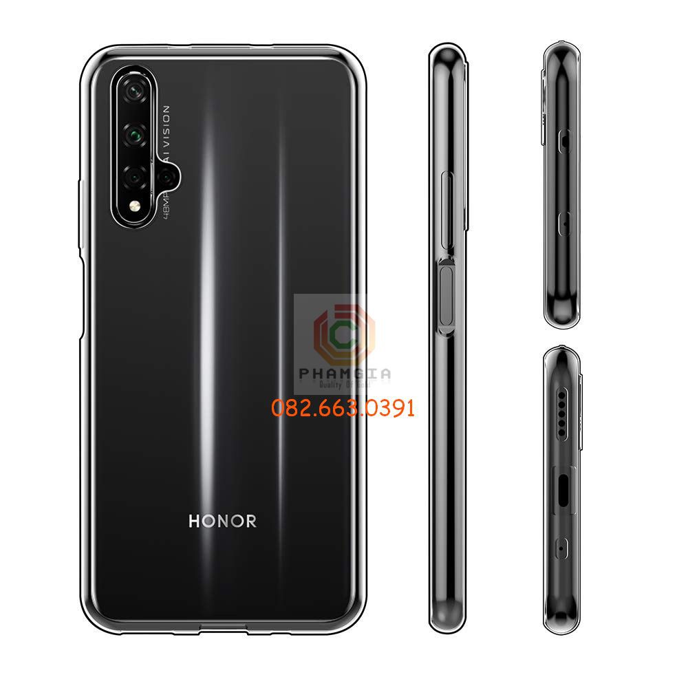 Ốp lưng Huawei Nova 5T / Honor 20 / Honor 20s dẻo trong bảo vệ camera bền đẹp