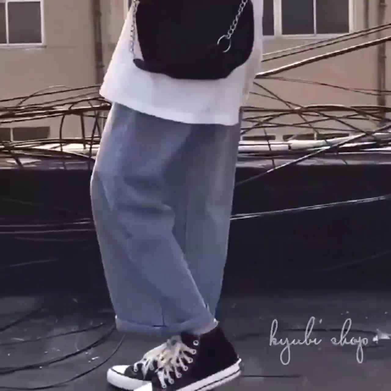 Quần Jean nữ ống rộng Ulzzang lưng cao phong cách Retro Jean xanh nhạt [Có Bigsize]- Jean Baggy Kyubi BJR21R | BigBuy360 - bigbuy360.vn