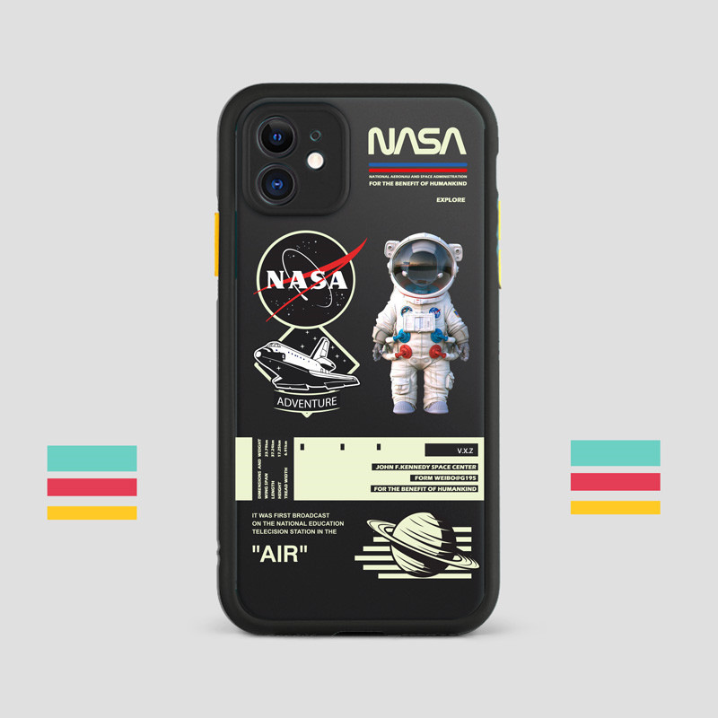 Tide brand NASA astronaut iphone12 12mini 12pro 12proma applicable Apple phone shell mobile phone shell skin-friendly fine holes Tide brand mobile phone shell drop resistance