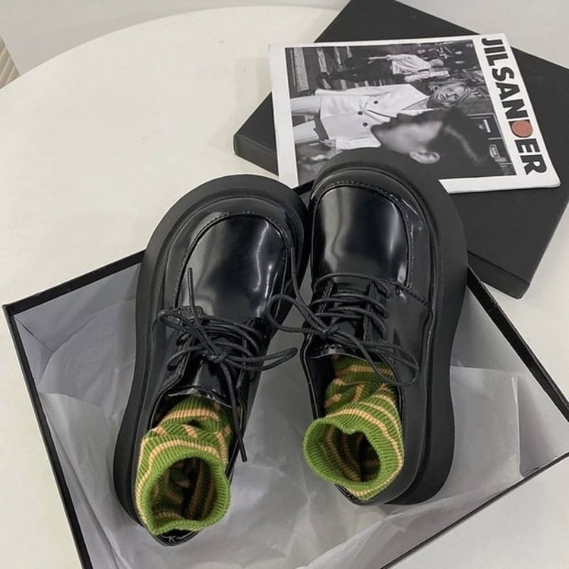 (HÀNG CÓ SẴN - ẢNH THẬT FEEDBACK) BOBBY OXFORD SHOES - GIÀY ULZZANG OXFORD ĐẾ MÓNG BÁNH MÌ