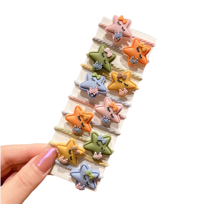 Dây Buộc Tóc Co Giãn Mềm Mại Kiểu Dáng Hoạt Hình Xinh Xắn Dành Cho Bé