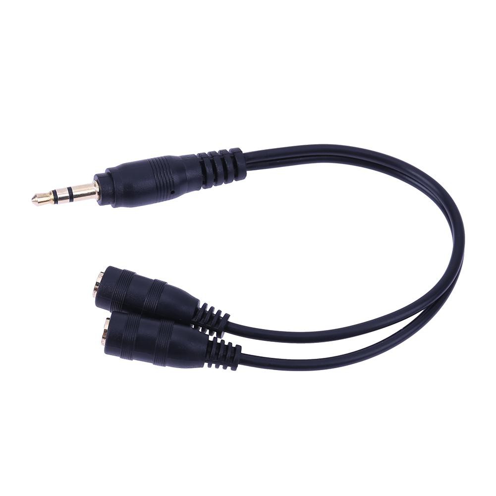 Cáp tách âm thanh hình chữ Y giắc cắm 3.5mm từ phích cắm sáng 2 ổ cắm