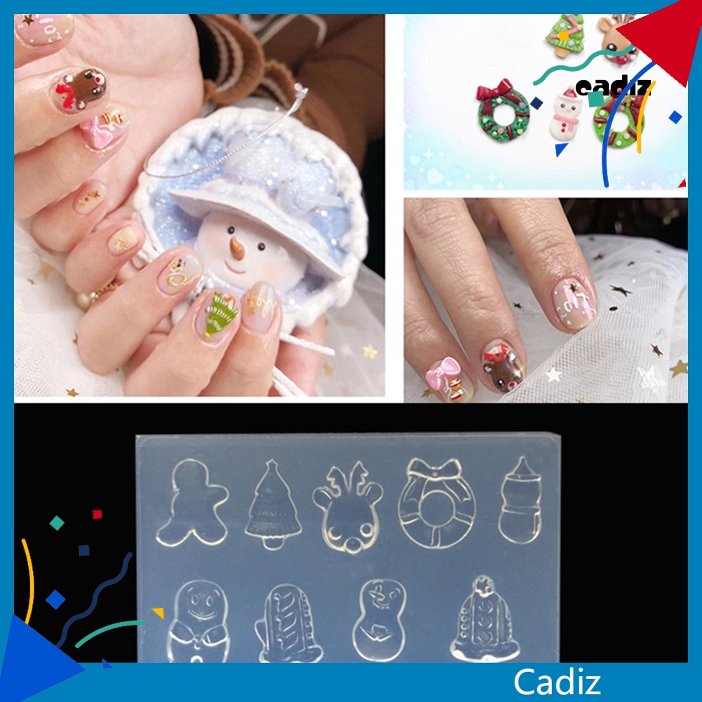 Khuôn Silicone Tạo Hình Làm Móng Hình Mèo