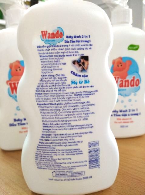 Sữa Tắm Gội Bé Wando Babycare 2in1 chai 500ml