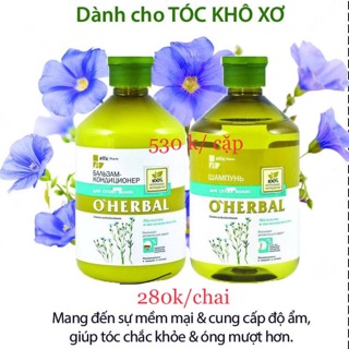 Combo dầu gội + xả thảo dược dành cho tóc khô xơ O’Herbal (Nhập khẩu Ba Lan)