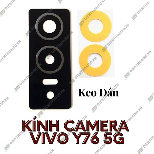 Mặt kính camera vivo y76 5g có sẵn keo