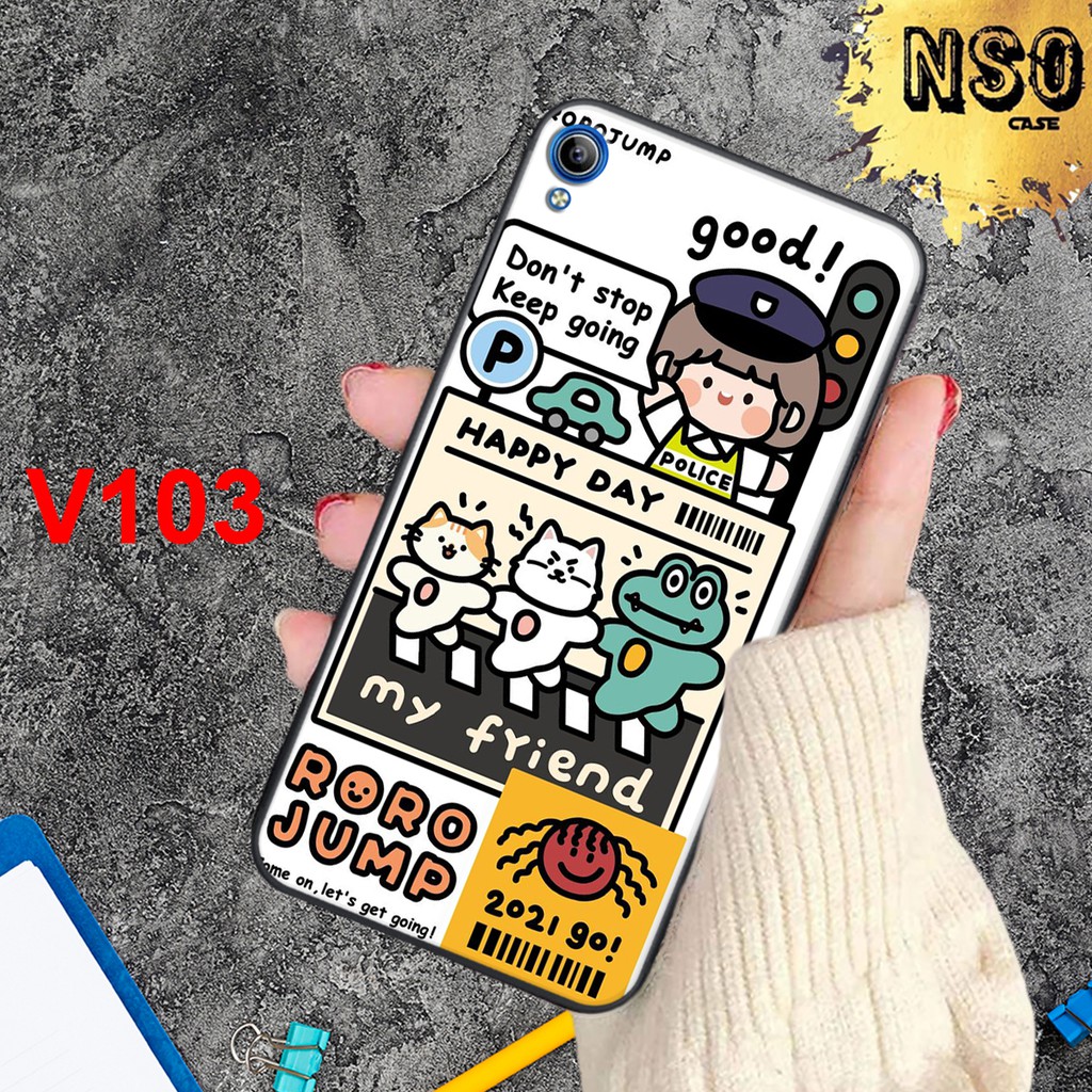 HÀNG HOT   Ốp Vivo Y91(1814) - Vivo Y91c(1820) - Vivo Y93 in hình nhân vật hoạt hình RORO JUMP Siêu Cute