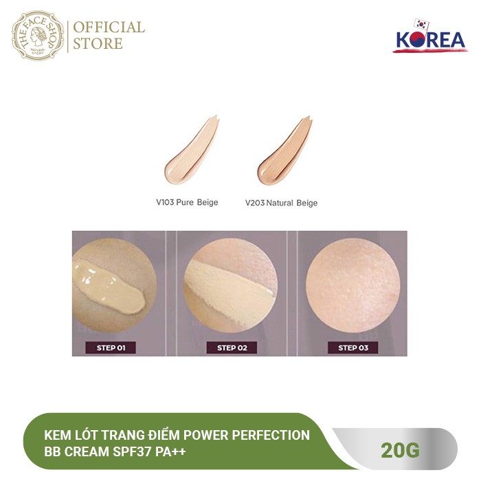 [Mã COSTFS13 - 8% - Tối đa 40K đơn 250K] Kem Nền Đa Năng TheFaceShop Power Perfection Bb Cream Spf37 Pa++ 20G