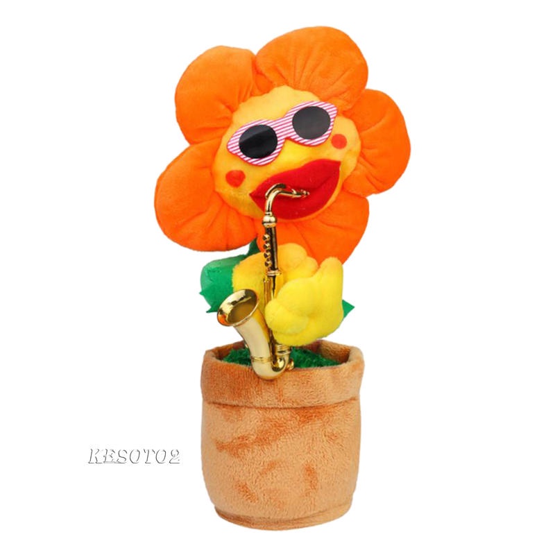 [Kesoto2] Búp Bê Nhồi Bông Biểu Diễn Nhảy Múa Có Nhạc Hình Tròn Màu Đỏ