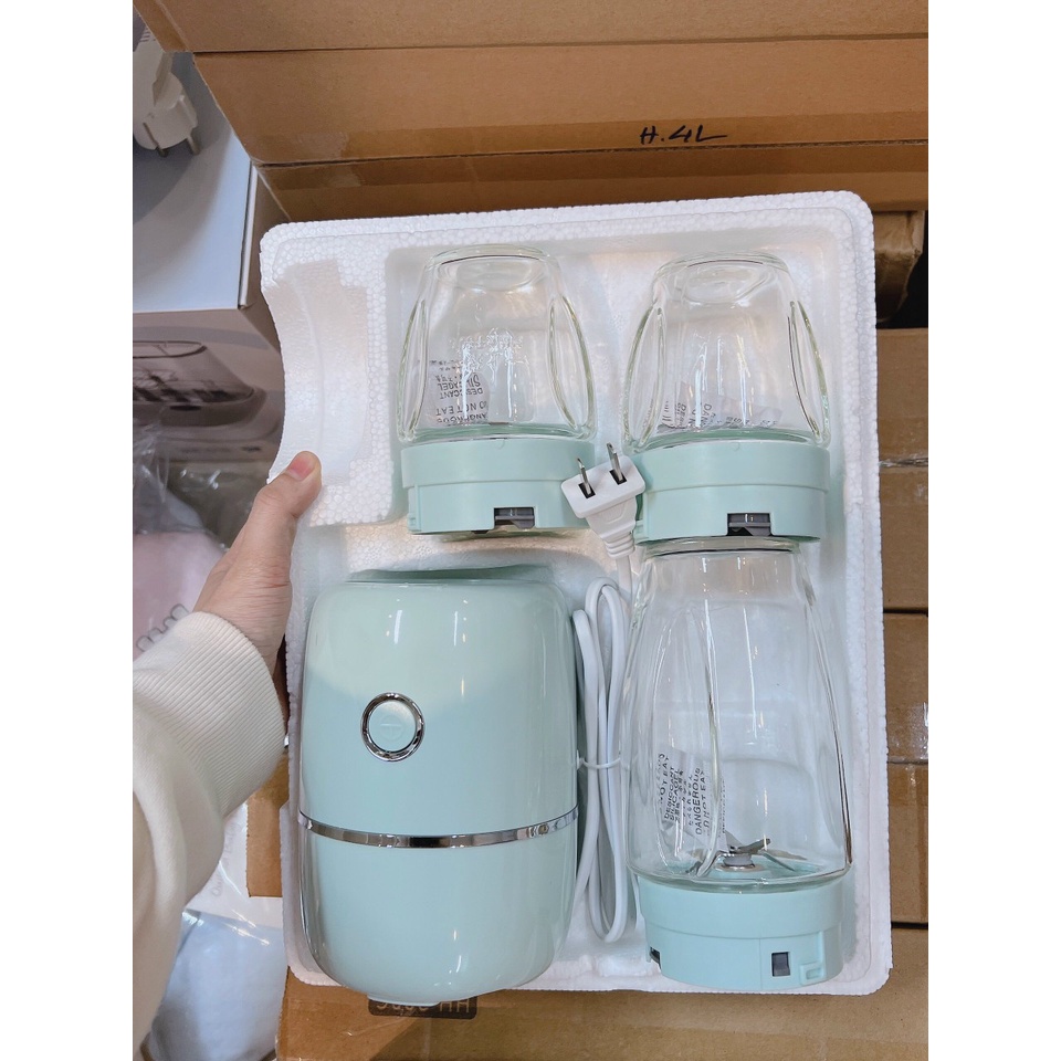 Máy Xay Đa Năng 3 Cối Thủy Tinh Chế Biến Đồ Ăn Dặm Cho Bé Ấm Baby Bảo Hành 6 Tháng Ấm Gift Decor