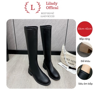 Boot đùi nữ cao cổ đế bệt 3-4 phân