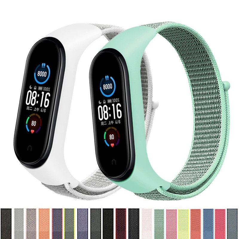 Dây đeo bằng nylon thay thế cho đồng hồ thông minh Xiaomi Mi Band 3/4/5/6/7
