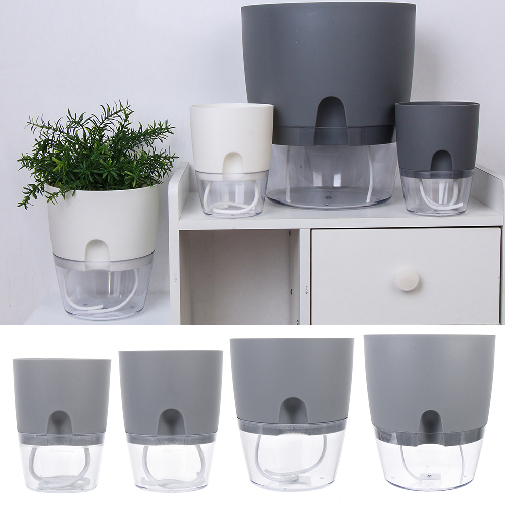 Chậu cây thủy canh 2 lớp tự tưới nước