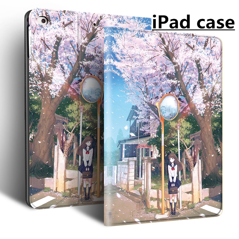 Bao nắp gập in hình anime cho máy tính bảng iPad 2018 mini5 air2 apple pro11 inch mini4 silicone air3 10.5