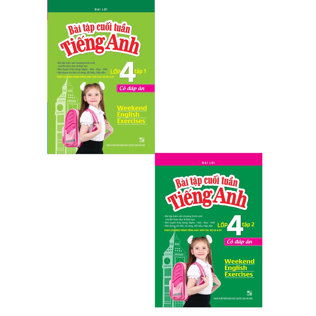 Sách - Bài tập cuối tuần tiếng Anh lớp 4 (Trọn Bộ 2 Tập)