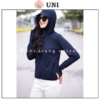 Áo chống nắng nữ chất thông hơi kim cương/ Áo chống nắng trơn túi cuộn - UNI
