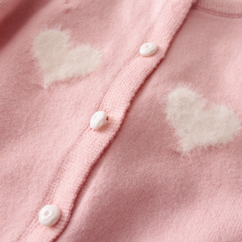 Áo Khoác Cardigan Len Phong Cách Hàn Quốc Cho Bé Gái