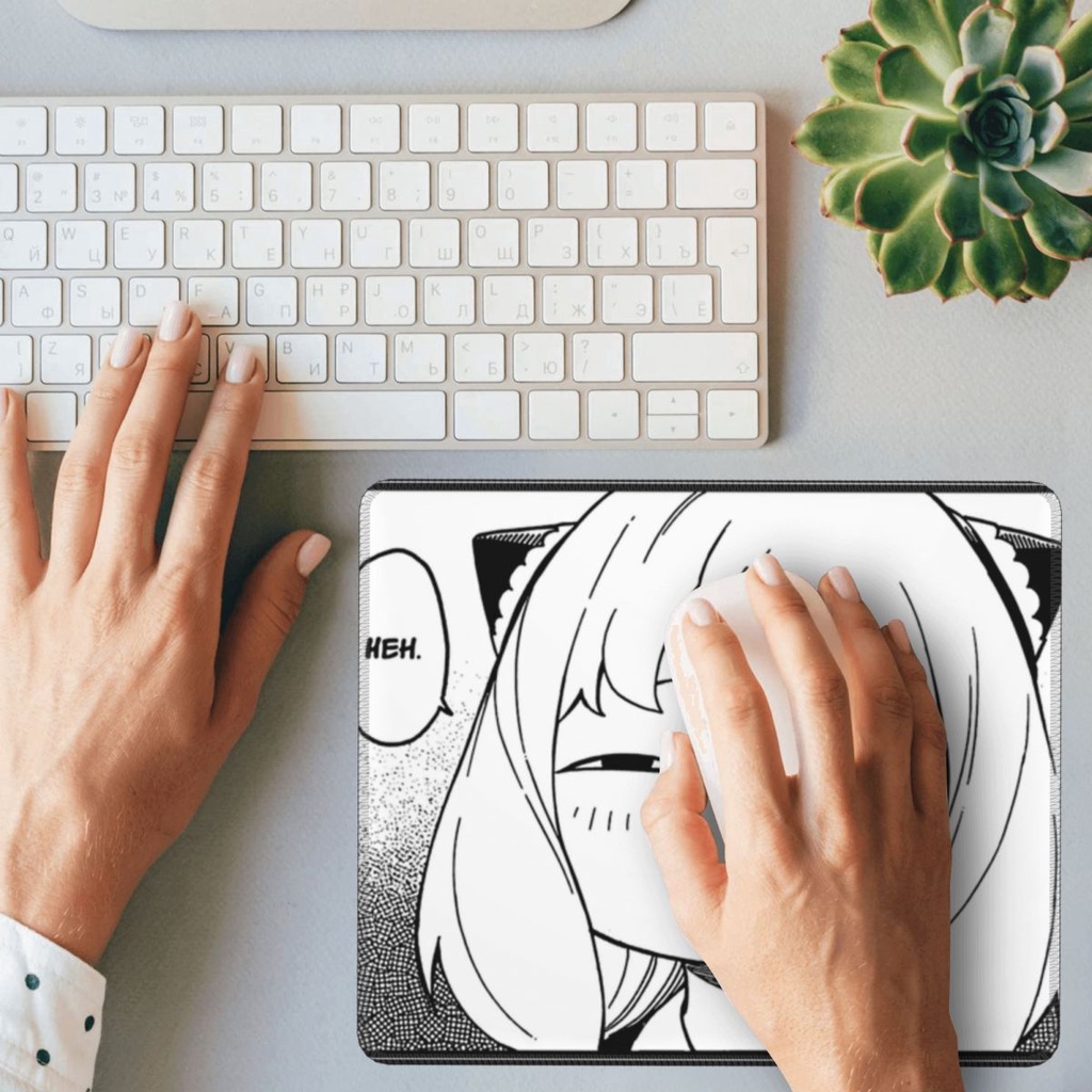 Miếng Lót Chuột Cao Su Chống Trượt Chống Nước In Hình Anime SPY X FAMILY Anya Heh Làm Quà Tặng Cho Laptop Và Máy Tính