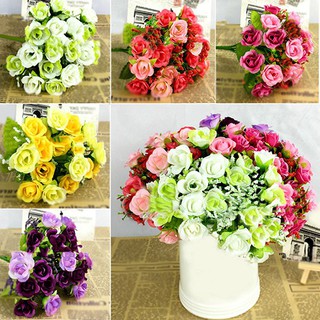 Bó 21 hoa hồng giả để trang trí