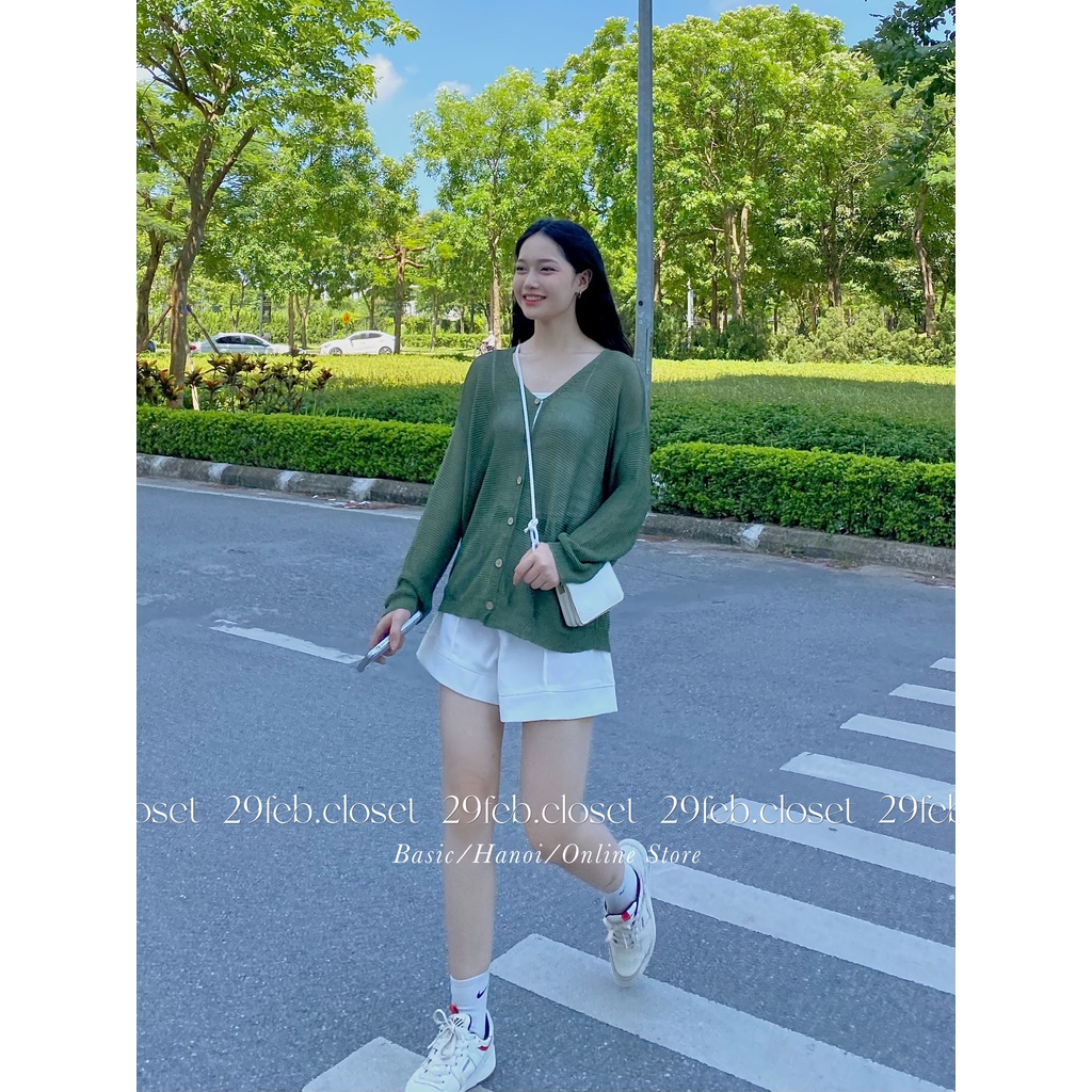 [Ảnh thật/Video] Áo khoác cardigan len móc dài tay - 29feb.closet - A92
