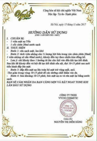 MẶT NẠ TỔ YẾN VYCHI