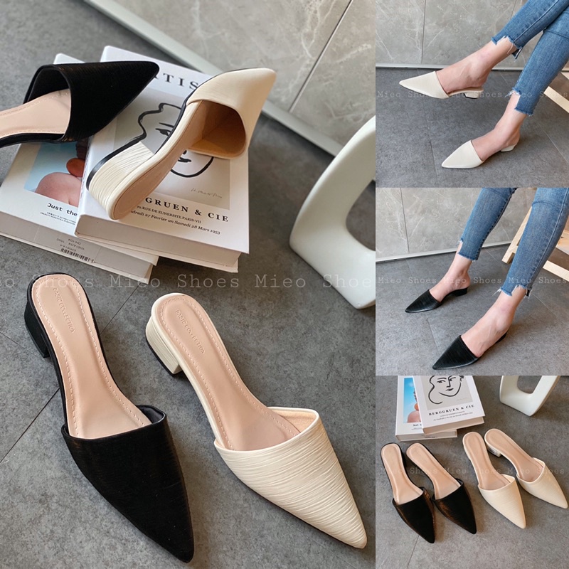 DÉP SỤC TRƠN VÂN DA MỚI SIÊU ĐẸP ( MIEO SHOES D707 D708)