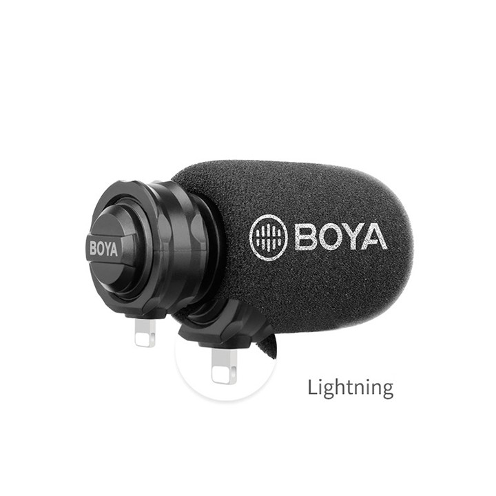 Mic thu âm iPhone iPad đầu Lightning BOYA BY-DM200 có MFi