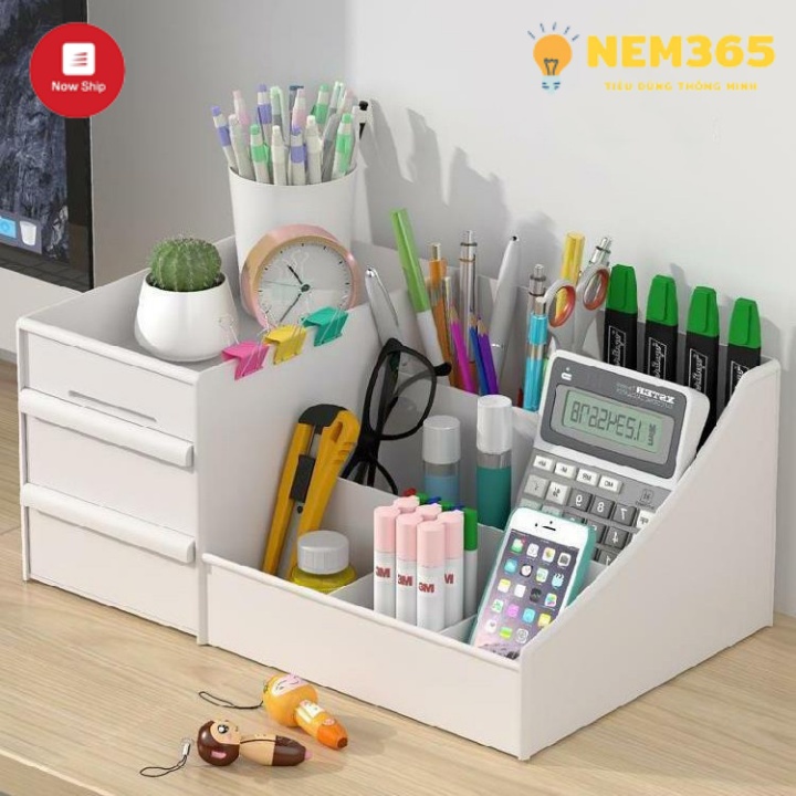 Kệ nhựa đựng đồ trang điểm kệ mỹ phẩm đê bàn màu ngẫu nhiên thiết ké nhỏ ngọn tiện lợi Nem365