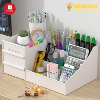 Kệ nhựa đựng đồ trang điểm kệ mỹ phẩm đê bàn màu ngẫu nhiên thiết ké nhỏ ngọn tiện lợi Nem365