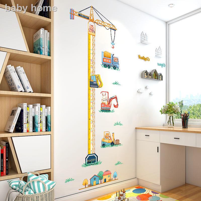 Miếng Dán Tường Đo Chiều Cao Họa Tiết Hoạt Hình 3d Dễ Thương Có Thể Tháo Gỡ Trang Trí Phòng Bé