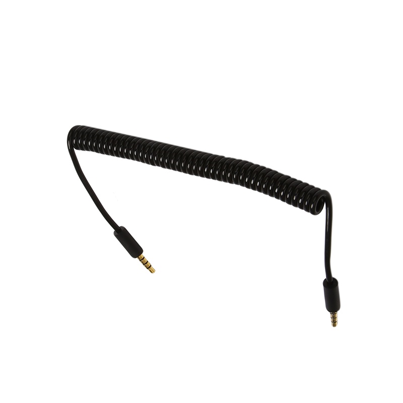 Dây Cáp Xoắn Ốc Nối Dài Giắc Cắm 3.5mm Sang Đầu Cắm 4 Cực 1.5m